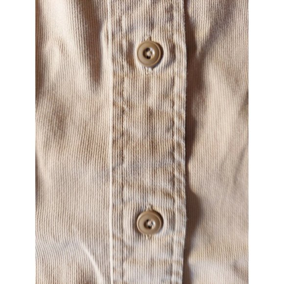 VTG ABERCROMBIE & FITCH Men's Tan Fine Wale Corduroy Safari Shirt Size Medium - Picture 9 of 11